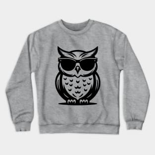 Owl wearing sunglasses Crewneck Sweatshirt